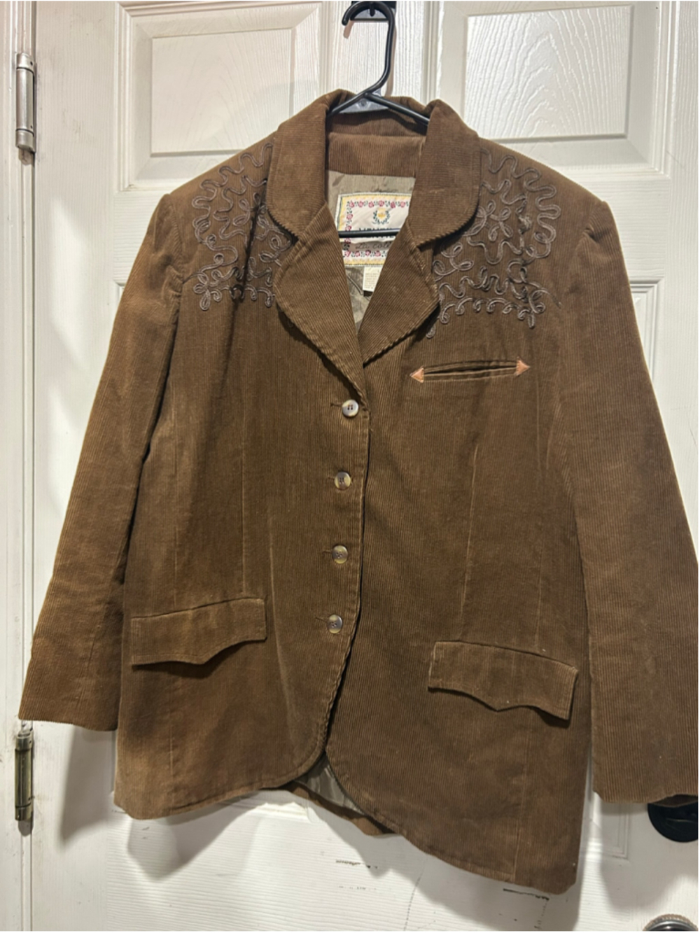 Women's Ventilo Brown corduroy Blazer Jacket Size L